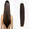Braziliaanse micro-lusringverlenging Remy Hair Gekleurde haarsloten 10 "-26''Micro Bead Hair Extensions 1G/Strand 100G