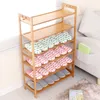 Nieuwe schoenenrekken bamboe frame dubbele schoen houder opslag schoenen rack woonkamer handige schoenendoos schoenen organizer stand plank