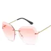 2019 lunettes de soleil sans monture pour femmes lunettes de soleil femme Vintage conduite lunettes de soleil dame lunettes de soleil pour les femmes