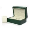 Cajas de madera de alta calidad Cajas de relojes verdes Caja de regalo Corona Caja de madera Folletos Tarjetas Caja de madera verde glitter2009