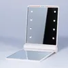 Most Popular Pocket LED makeup HD mirror with 8 led lights and Touch Screen smart dimming