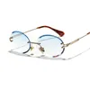Алмазные ретро ретро овальные солнцезащитные очки женщин кристалл текстурированные очки без границ JW