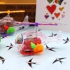 새로운 재미 미니 와인딩 투명한 소형 항공기 스프링 장난감 고전 야외 시계 공기 항공기 바람 장난감 선물 3939086