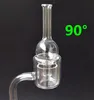 XXL Quartz Thermal Banger + Quartz carb cap 10mm 14mm 18mm maschio / femmina 90/45 gradi 100% vero chiodo al quarzo a doppia parete spedizione gratuita