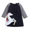 Baby Mädchen Kleid Kinder Streifendruck Prinzessin Kleider Cartoon Boutique Kinder Kleidung C4413