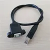 Port wydruku USB przedłuża kabla do żeńskiego panelu drukarki z śrubami kabel danych czarny 50 cm