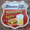 Irregular Old Wall Metal Painting Route 66 Food Metal Signs Pub Wall Plaque Art Decor Retro Iron Painting Home Decoration OOA59005336746
