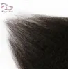 Extensions de cheveux Yaki 100% naturels brésiliens Remy, cheveux crépus lisses à clips, couleur naturelle, 120 g/ensemble, 8 pièces