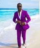 purple wedding suits for groom