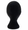 28cm Hauteur Femme Mousse Mannequin Mannequin Tête Modèle Tête Moule Perruques Cheveux Lunettes Chapeau Présentoir Noir