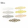 BoYuTe 50 Pieces Lot 15 57MM Metal Brass Stamping Filigree Flower Charm Hand Made DIY Charms for Jewelry Making288P