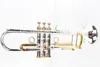 LT180S - 72 Tromba B Flat Durable Brass Bb Tromba Squisita scolpita con bocchino placcato argento con guanto Box Tracetina regolabile