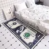 70 * 155 CM Retro Creativo Dólar Alfombras Sala de estar sala de estudio dormitorio mesita de noche mesa de café Tiras largas Tapetes Alfombra y alfombra Manta