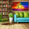 Handgemaakte moderne kleur wolken en bomen landschap olieverf canvas kunst muur foto voor bed kamer Woondecoratie CX4
