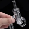 En gros Ensemble Diamant Noeud Boucle Quartz Banger Fumer 10mm 14mm 18mm avec Verre Carb Cap Flat Top Nail pour Conduite D'eau