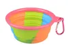 Camouflage Silicone Folding Pet Feeding Bowl Dog Cat Travel Collapsible Water Dish Feeder Silicone Foldable Outdoor 9 Colors Dog BowlsT2I327