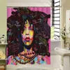 New Design High Quality Different Custom Waterproof Bathroom African Woman Shower Curtain Polyester Fabric Bathroom Curtain