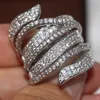 2018 Nouvelle Arrivée Bague Croix pour Femmes 925 Bijoux En Argent Sterling De Luxe Saphir Blanc CZ Diamant Partie Large Bague De Mariage Cadeau