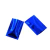 DHL 2500Pcs / Lot 무료 배송 여러 크기 블루 재활용 식품 포장 가방 히트 씰링 오픈 탑 알루미늄 호일 포장 파우치