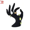 Black Velvet Mannequin Hand Shape Necklace Ring Bracelet Watch Glove Display Stand Holder Jewelry display Free Shipping