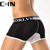 Cmenin مثير الرجال داخلية الملاكم orlvs داخلية رجل الملاكم شبكة الرجال boxershorts الرجال السروال الصيف cueca or299