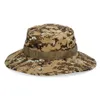 Erkekler için Pamuk Kova Şapkalar Moda Askeri Kamuflaj Camo Balıkçı Şapkalar ile Geniş Ağız Güneş Balıkçılık Kamp Avcılık Şapka