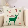 Christmas Style Cushion Cover Toss Pillow Case 28 stilar 45x45cm Square Pillowcase Xmas Bäddsoffa Heminredning