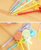 6 Pcslot Novelty Plastic Kawaii Candy Color Pens Shape Ball Point Lollipop Ballpoint Pen Cute Stationery School Supplies1005491