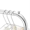 Free shipping Durable Electroplate Tube Laundry Butler Silver Chrome Hooks & Rails Home Storage & Organization