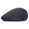 FS Unisex Hochwertige Baskenmütze Sommer Sonne Atmungsaktive Mütze Für Männer Frauen Mode Flache Kappen Schwarz Cabbie Hüte