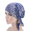 Hot New Design Women Bandana Scarf Pre Tied Chemo Hat Girls Ladies Fashion Beanie Turban Bowknot Long Tail Head Cap Top Quality