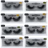 Multi Arten Mink Wimpern 50Pairs Baumwolle Stalk Lashes Natürliche 3D Mink falscher Wimpern voller Streifen schwarze Band Wimpern Verlängerung