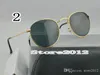 sell Round Metal Mens Womens Sunglasses Eyewear Sun Glasses Designer Brand Gold Green 50mm Glass Lenses Excellent Quality with1447563