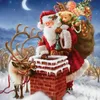 5D DIY Diamante Pieno Ricamo Babbo Natale Pittura Diamante 5D Punto Croce 3D Diamante Mosaico Artigianato Cucito Regalo Di Natale