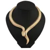 Schlangenkragen Anhänger Halsketten Retro Spring Persönlichkeit Silber und goldene Kette Halskette Hip Hop Schmuck Statement für Frauen Juwely