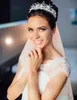 2019 Abito da sposa economico da principessa Africano arabo Dubai Applicazioni in pizzo Abito da sposa lungo formale da chiesa Taglie forti Realizzato su misura