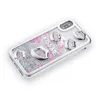 Electroplate Lips Dynamic Flytande Quicksand Telefonväska till iPhone 5 5S 6 6s Soft Case Cover för iPhone 7 7Plus 8 8Plus x