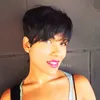 Nuova parrucca corta Pixie Cut peruviana taglia i capelli Parrucche bob di capelli umani diritte naturali senza colla e con pizzo frontale per donne nere