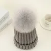 Fashion Women Hat Winter 15cm Fur Ball Pom Pom Knit Beanie Ski Cap Bobble5002233
