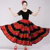 Новая юбка Flamenco для девочек / испанского платья фламенко / латинская Salsa Ballroom танцевальная платье юбка