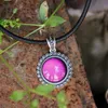 Mojo Fashion Sun Punk Style Round Mood Color Changing Stone Hanger Ketting Voor Womens Gift Sieraden MJ-SNK004