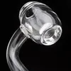 Quartz Core Banger New Barrel Shape Flat Top Clear Gemensam tjocklek = 3mm 10/14 / 18mm Man Kvinna för glas Bong