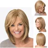 Perruque européenne et américaine dames mode courte cheveux bobo style short bob perruques vierges vierges brésilien cheveux droit dentelle frontale cheveux