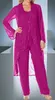 Chique Fuchsia moeder van bruid pant Suits 3 stuks chiffon formele moeders jurken met jas kralen speciale ocn plus size moeders dragen