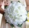 Flores de Simulação de Rosa, Bride Holding Flores, Leite Presentes De Casamento Branco, Presentes De Feriado
