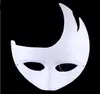 DIY el boyalı Cadılar Bayramı beyaz yüz maskesi taç kelebek boş kağıt maske masquerade cosplay maske çocuk beraberlik parti maskeleri sahne SN144