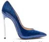 Grande petite taille 33 à 43 mode en cuir authentique pointu pointu à talons hauts minces chaussures femmes pompes 6cm 8cm 10cm 12cm1579572
