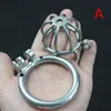 Chastity Cage Catheter Tubes Anti off Ring Penis Bondage Male Chastity Stainless Steel Cock Cage Penis Plug Urethral Sound G2029373553