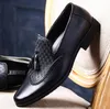 Black Brown Men Leather Dress Shoes Tassel Business Formal Men Office Lace-up Oxford Shoes Form Men Plus Size 38-44