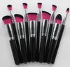 10 st/set Kabuki Makeup Borstar Professionell kosmetisk borstsats Nylon Hår Trähandtag Ögonskugga Foundation Brush Set 11 färger